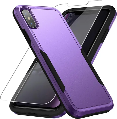 Vista 11 de Carcasa resistente para iPhone X/Xs, de doble capa, a prueba de Negro