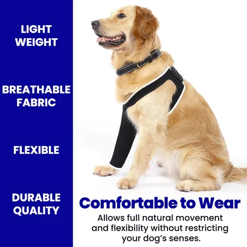 Vista 7 de Funda para patas delanteras de perro Prevent Licking Ensure Faster Recovery, Cone Alternative, Breathable Material, Stretchy Elastic Band, For Hot