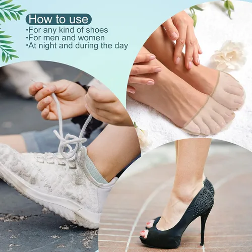 Vista 14 de 10 pares de calcetines para mujer con almohadillas acolchadas, almohadillas para el antepié, cojines medios calcetines, protectores antideslizantes