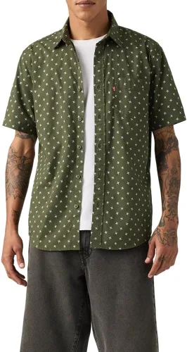 Vista 5 de Levi's - Camisa clásica de manga larga con 1 bolsillo con botones para hombre Caviar