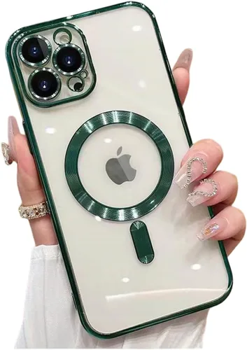Vista 42 de Funda magnética para iPhone 12 Pro Max transparente compatible con MagSafe Funda protectora de lente de cámara integrada para iPhone 12 Pro Max