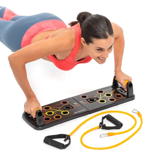 Vista 12 de Tabla de Flexiones Push-Up con Bandas de Resistencia y Guía de Ejercicios Pulsher InnovaGoods