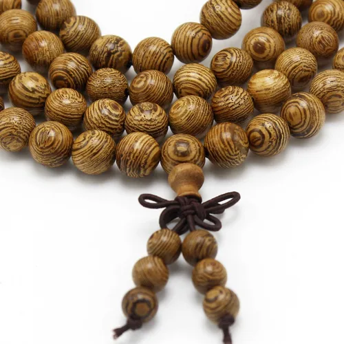 Vista 20 de Mala Beads Pulsera 108 0.315 in Meditación Sándalo Elástico..