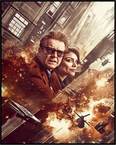 Vista 22 de Posterizer 1 pcs - movie superhero ensemble cast in action -1 - Movie & Cinema Art - Fantasy & Fiction Art - Living Room Bedroom Decor-08x10