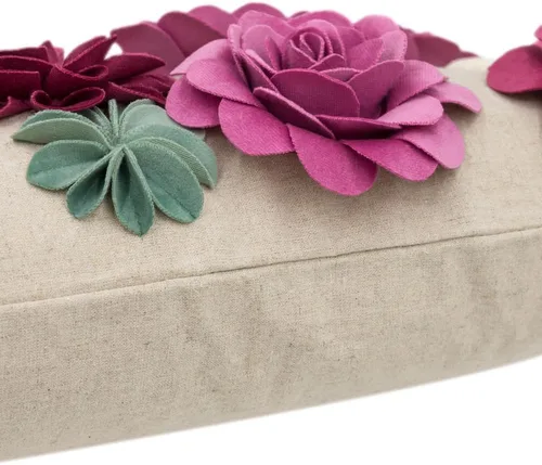 Vista 4 de King Rose - Funda de almohada para cojín de lana sólida 3D, 12.0 x 20.0 pulgadas