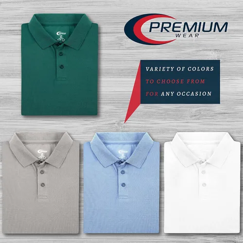 Vista 3 de Premium Wear Boys High Moisture Wicking Polo T Shirts