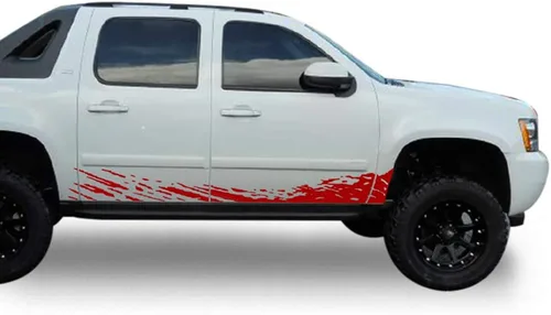 Vista 4 de Adhesivo de vinilo con salpicaduras de barro lateral compatible con Chevrolet Avalanche 2007-2013 (negro)