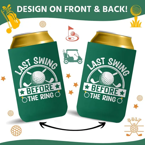 Vista 5 de Enfriador de latas de golf, despedidas de soltero de golf para mujeres y hombres, aislante de neopreno para cerveza acogedora a granel para bodas