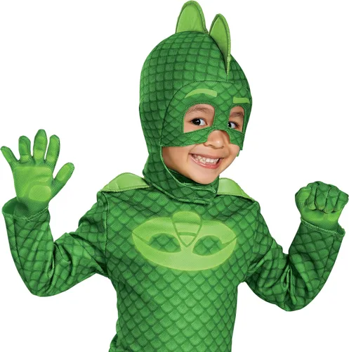 Vista 3 de Disfraz para niño de Gekko de la serie PJ Masks, de Disguise, S/2T, Verde