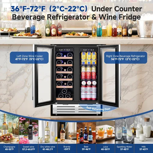 Vista 3 de BODEGA Refrigerador de vino y bebidas de 24 pulgadas, capacidad para 57
