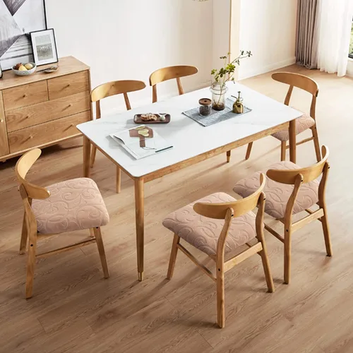 Vista 3 de Genina Fundas de Asiento Impermeables para Sillas Fundas de Sillas de Comedor Fundas de Asiento Elásticas para Protector de Sillas de Comedor Fundas