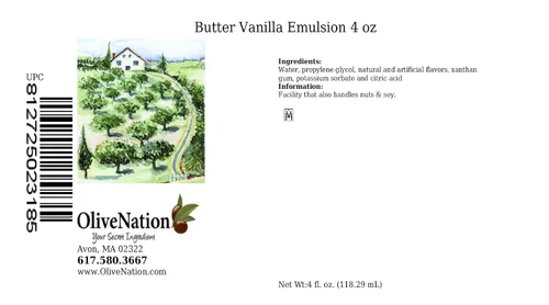 Vista 2 de Emulsión de mantequilla y vainilla para hornear, sabor soluble en agua, Kosher, sin gluten, vegano, 4 onzas
