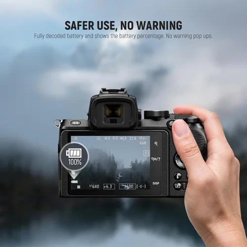 Vista 5 de NEEWER Zfc Z30 Z50 - Batería de repuesto de 1250 mAh EN-EL25, compatible con cámara Nikon Zfc Z30 Z50, cargador de batería MH-32, carga rápida