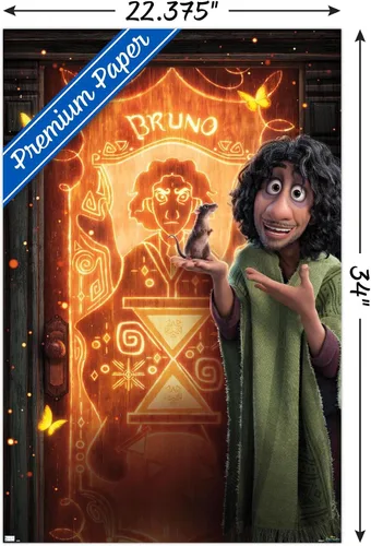 Vista 3 de Trends International Disney Encanto - Póster de pared de Bruno, 22.37 x 34.00 pulgadas, versión premium sin marco