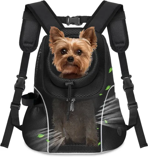 Vista 23 de WOYYHO Mochila portadora de perros para mascotas, mochila frontal