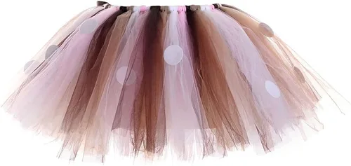 Vista 3 de Disfraz de ciervo para niñas pequeñas, Halloween, Navidad, cosplay, princesa, falda tutú + diadema