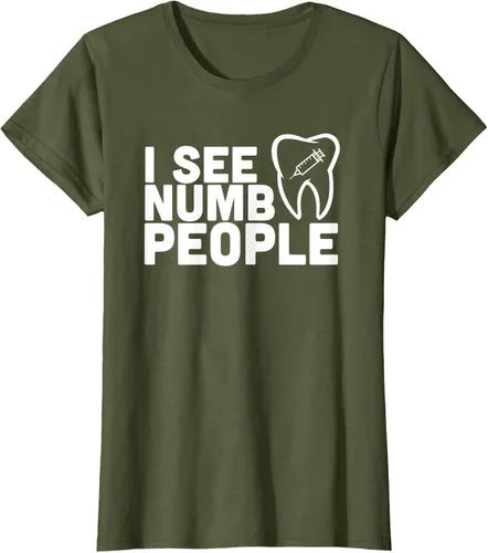 Vista 91 de I see Numb People - Camiseta de regalo para dentista dental, Negro, S