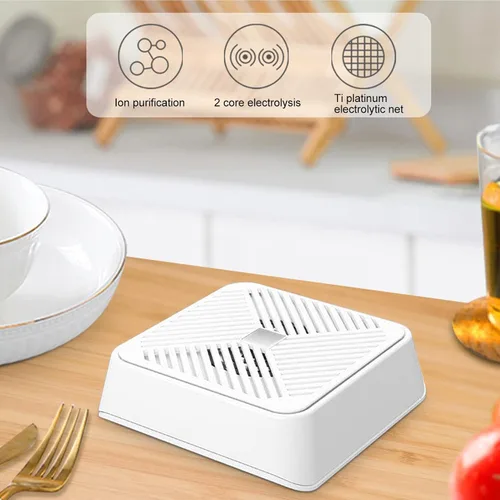 Vista 5 de VINGVO Mini lavavajillas USB, integrado IP67 potente ultrasónico de alta frecuencia USB lavavajillas portátil 5V con ventosa de silicona