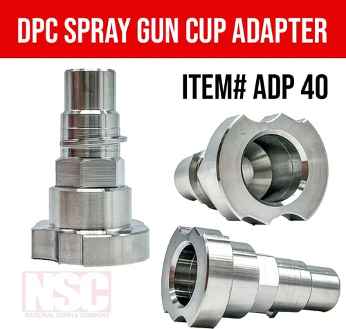 Vista 2 de Sistema de pintura para pistola pulverizadora, adaptador de acero inoxidable (40) 16135 (Aftermarket) Compatible solo con sistema 1.0