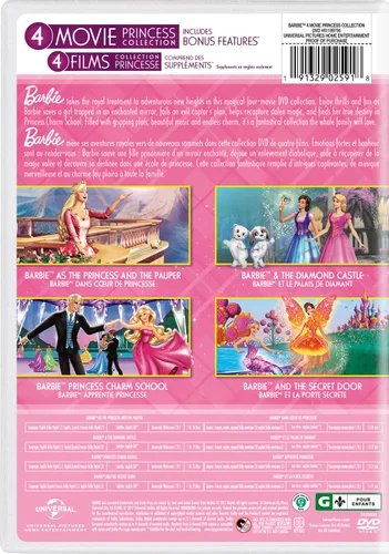 Vista 2 de Barbie 4-Movie Princess Collection Barbie as The Princess and the Pauper Barbie and the Diamond Castle Barbie Princess Charm School Barbie and