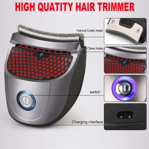 Vista 7 de Kit de corte de pelo de corte automático para hombres, kit de corte de pelo con 9 peines limitados, cortadora de pelo eléctrica inalámbrica