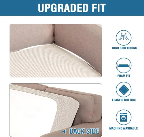 Vista 145 de H.VERSAILTEX Fundas de Cojín de Asiento Individuales Super Elásticas Fundas de Sofá Fundas de Cojín de Sofá Fundas Deslizables Juegos Tela de Sarga