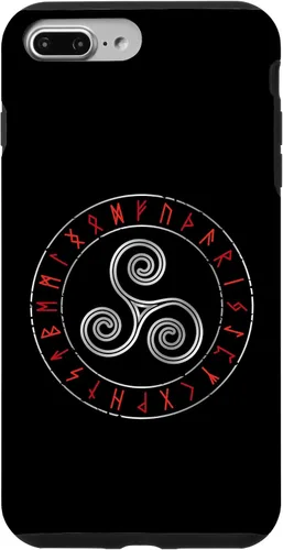 Vista 9 de iPhone 15 Triskele de mitología nórdica - Círculo rúnico Viking Runes Celtic Case
