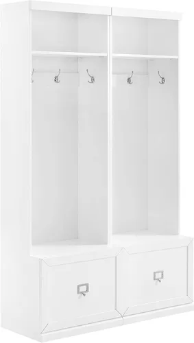 Vista 13 de Crosley Furniture Harper - Juego de entrada de 2 piezas con 2 árboles de pasillo, color gris