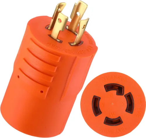Vista 9 de Kanayu NEMA TT-30P a L14-30R Adaptador de interruptor de transferencia de Amarillo