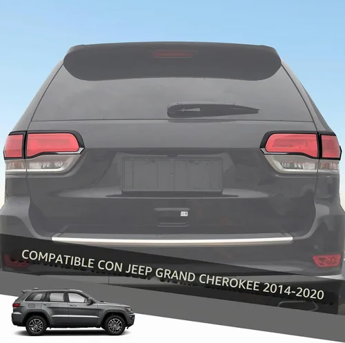 Vista 2 de Jimen Bisel de cubierta de la luz trasera compatible con Jeep Grand Cherokee 2014-2020 (negro)