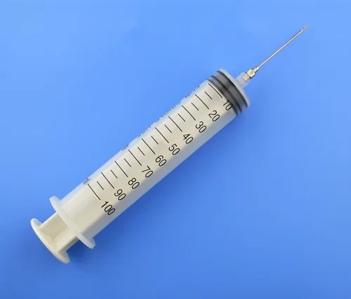 Vista 2 de 2 jeringas de cocina de 3.4 fl oz – Dispensador de pegamento de plástico de 100 cc con aguja, gran volumen para dispensar (3.4 fl oz-A)