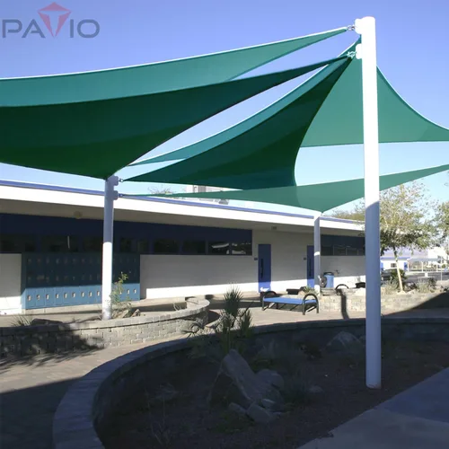 Vista 5 de Patio Paradise - Toldo parasol triangular derecho de 2 x 2 x 2.8 pies, color turquesa, para jardín, pérgolas de alta resistencia, tela con bloqueo