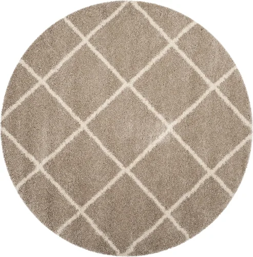 Vista 71 de SAFAVIEH Hudson Shag Collection - Alfombra decorativa de 2 x 3 pies, color beige y marfil, diseño moderno de enrejado, no desprende pelusa