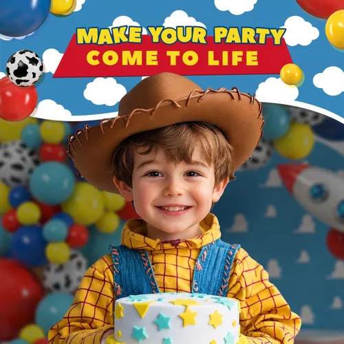 Vista 8 de Kit de guirnalda y arco de globos de Toy Story TODO EN 1 para decoraciones de fiesta de cumpleaños de Toy Story y baby shower - Globos de látex