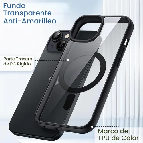 Vista 3 de JETech Funda magnética para iPhone 13 mini, color negro