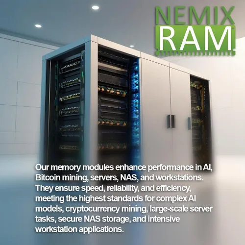 Vista 3 de Memoria RAM UDIMM NEMIX sin búfer UDIMM NEMIX de 16 GB 1X16GB DDR5 5600MHz PC5-44800 1Rx8 1.1V CL46 288-PIN ECC sin búfer