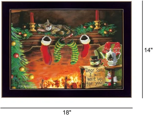 Vista 3 de Trendy Decor4U I Will Wait Up by Ed Wargo - Arte de pared impreso, 18 x 14 pulgadas, color marrón