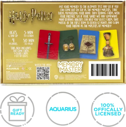 Vista 8 de AQUARIUS Juego de cartas maestras de memoria de Harry Potter, divertido juego de fiesta familiar para niños, adolescentes y adultos, regalo