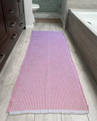 Vista 19 de Tapete de Baño Waffle Mejorado – Ultra Suave, Súper Absorbente y Alfombra Antideslizante con Borlas, Lavable a Máquina, Respaldo de Goma para Baño