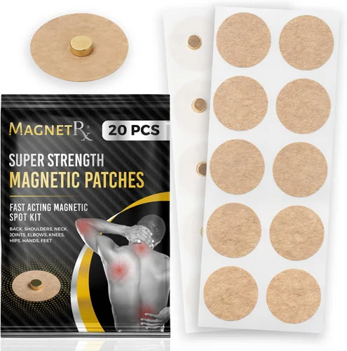 Vista 4 de MagnetRX Parches adhesivos de repuesto para pequeños parches magnéticos – Recambios de almohadilla magnética redonda premium