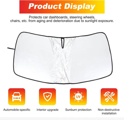 Vista 9 de Parasol para parabrisas delantero Lamborghini Urus 2018-2024, parasol con bloqueo UV, protector de privacidad, protector solar personalizado