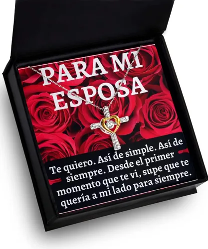 Vista 9 de Regalo para esposa, collar para mujer, pendiente para la jefa de la casa