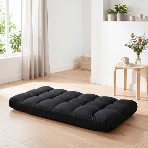 Vista 9 de GIANTEX Sofá de suelo, silla de videojuegos con 14 posiciones ajustables, respaldo acolchado, asiento acolchado para el suelo, silla plegable