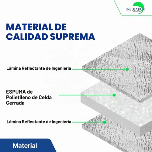 Vista 5 de SmartSHIELD - Rollo de aislamiento reflectante de 1/4 pulgadas, 16 x 50 pies, barrera radiante con núcleo de espuma, aislamiento térmico - LÁMINA