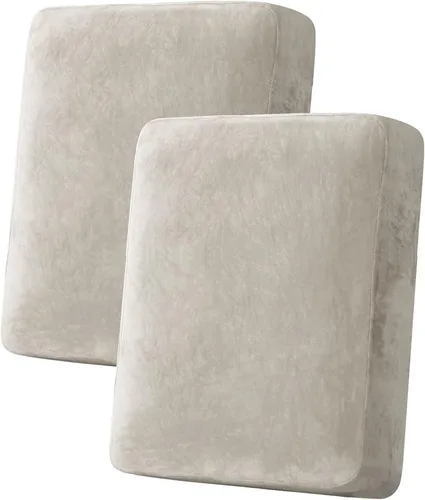 Vista 198 de H.VERSAILTEX Funda de cojín elástica de terciopelo para sofá, funda de cojín de felpa para cojines de silla, protector de muebles, cojín de asiento