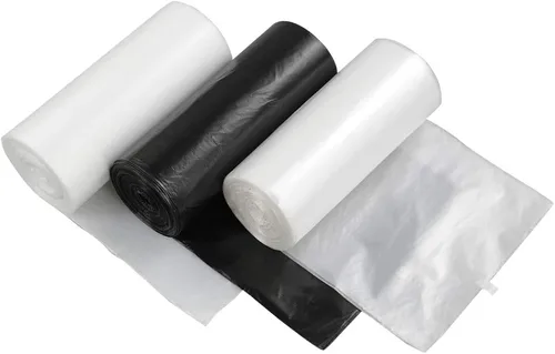 Vista 7 de Bolsas de basura pequeñas de 4 galones, color negro, transparente y blanco, 150 unidades, F