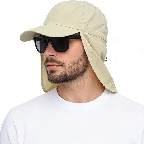 Vista 10 de EINSKEY Gorra de béisbol unisex con solapa para el cuello, impermeable, plegable, para golf, jardín, safari, senderismo, pesca, correr