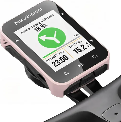 Vista 8 de L2 GPS Bike Computer, 2" Color LCD Wireless Cycling Computer,Bike Speedometer Bluetooth ANT+, IPX7 Waterproof, Auto Backlight, Supports
