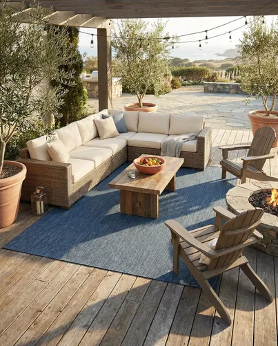 Vista 47 de Rugs.com Outdoor Solid Collection - Alfombra de pelo plano beige de 2 x 3 pulgadas, perfecta para entradas, cocinas, rincones de desayuno, piezas