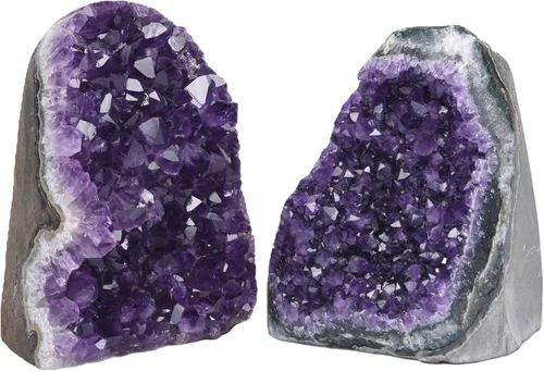 Vista 8 de Geoda Extreme Rocks & Fossils de amatistas de calidad superior Deep Purple Amethyst Cluster, Each Piece is Unique & Natural, Real Raw Healing
